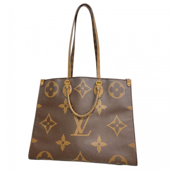 Louis Vuitton Monogram Giant Reverse On-the-Go Tote Bag M44576 Brown Women's - Picture 1 of 11